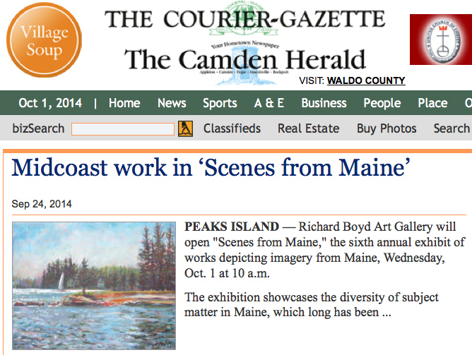 Painting by Gwen Sylvester at Richard Boyd
                Gallery _Maritime Art Midcoast Maine Owls HEad