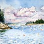 sold-Vinalhaven Passage 9 x 12  watercolor
